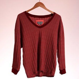 Anthropologie XL Hannah Striped Scoop Neck Top